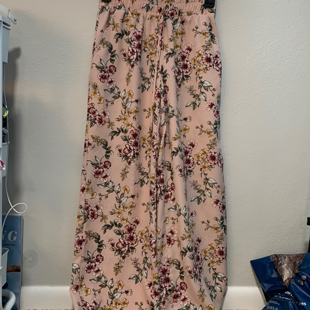 cute flowery super lose pants